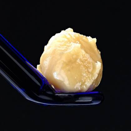 Macro shot of some of our top-shelf Sour Diesel rosin.